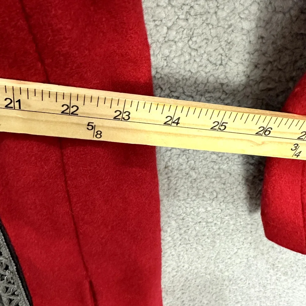 Anthony mark Hankins Coat Womens Large Red Geometric Button Artsy Boho‎ Funky - Picture 7 of 8
